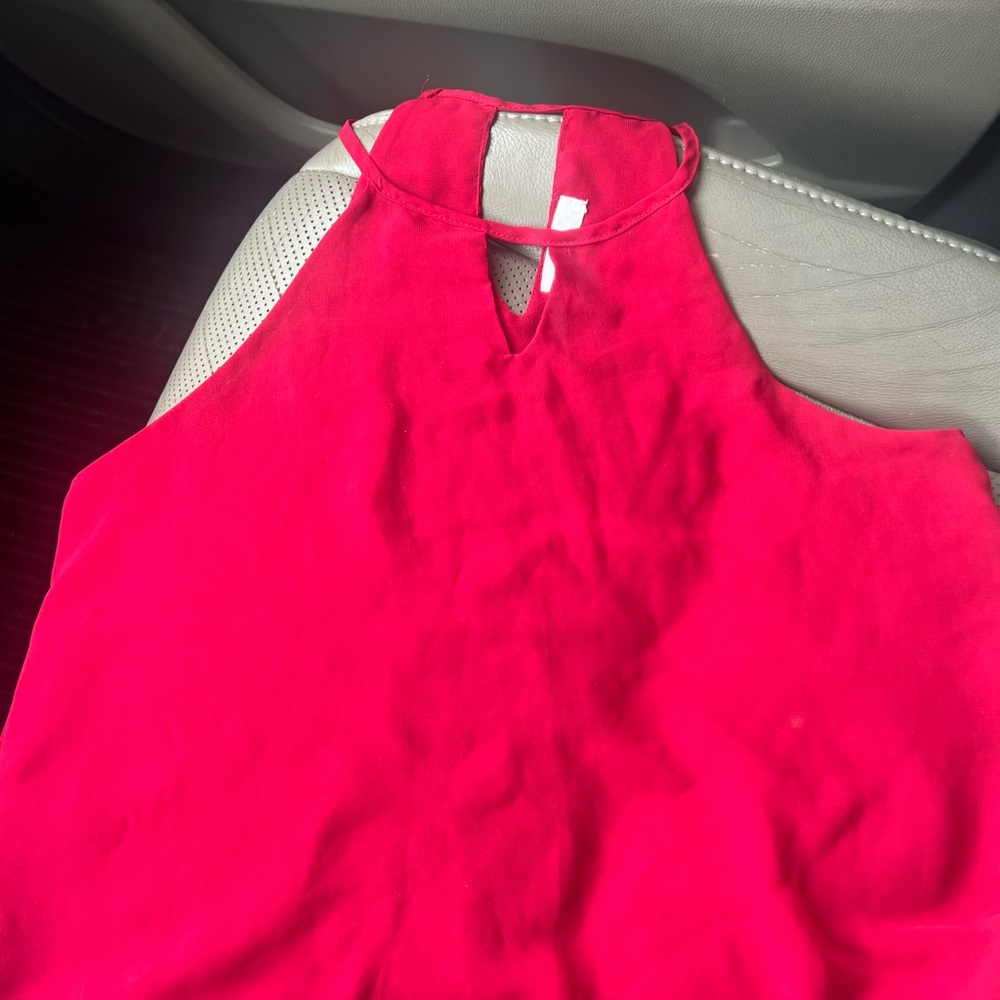 Mine Pink Backless Tie Front Tank Top